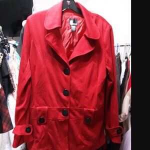 347 -  First Option Red Women's Jacket Size Large